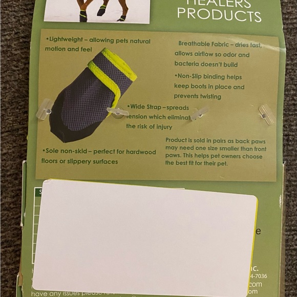 Healers Dog Boots for Paw Protection with Non Slip Sole, Reflective Pet Booties - Picture 6 of 7